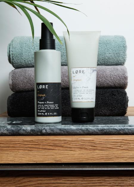 Lore Originals Prepare + Protect vegan hair primer made in the UK.