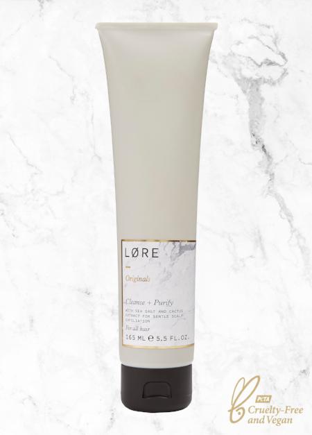 Lore Originals vegan Cleanse + Purify shampoo made in the UK.